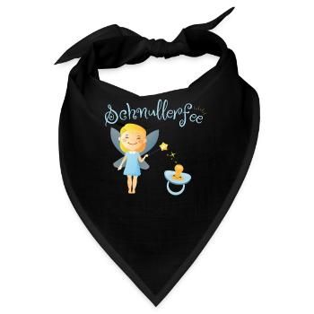 Kinder Schnullerfee Mädchen Jungen Baby Geschenk - Bandana - Schwarz - Vorne