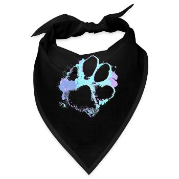 Spaß-Tatzen-Entwurfs-Hundeliebhaber-Geschenk für Hundefans-Hund - Bandana - Schwarz - Vorne
