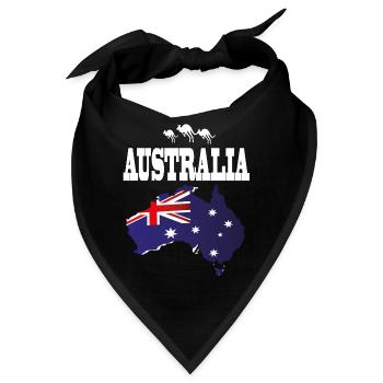 Australia Känguru - Bandana - Schwarz - Vorne