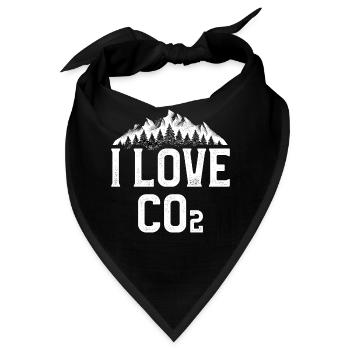 I LOVE CO2 - Bandana - Schwarz - Vorne