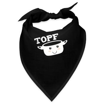 Topf Deckel - Partnershirt - Bandana - Schwarz - Vorne