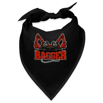 Bagger Schaufelbagger Kinder Jungen - Bagger Crew - Bandana - Schwarz - Vorne