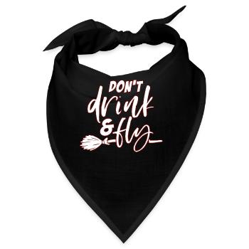 Halloween Hexenbesen - Bandana - Schwarz - Vorne