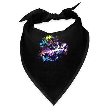 Rainbow Tyrannosaurus Rex - Bandana - Schwarz - Vorne