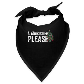 Denglisch - Ä Tännschen please - Bandana - Schwarz - Vorne