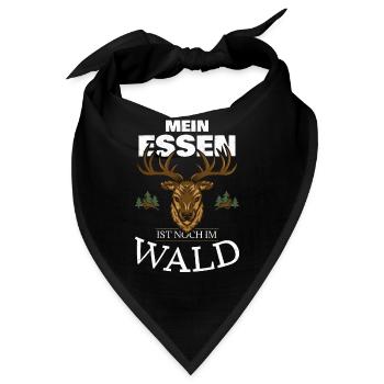 Jagd Jäger Jägersmann Jagdspruch Elch Geschenk - Bandana - Schwarz - Vorne