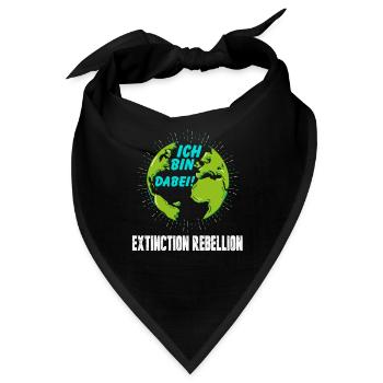 Ich Bin Dabei! Extinction Rebellion - Bandana - Schwarz - Vorne