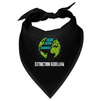Ich Bin Dabei! Extinction Rebellion Natur - Bandana - Schwarz - Vorne