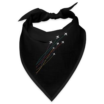 Pilot Bunte fliegende Passagierflugzeuge - Bandana - Schwarz - Vorne