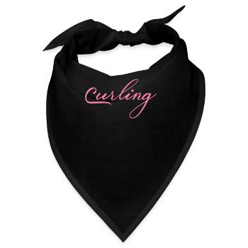 Curling - Bandana - Schwarz - Vorne