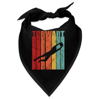 Fußball Torwart Torhüter Tormann Retro Geschenk - Bandana - Schwarz - Vorne