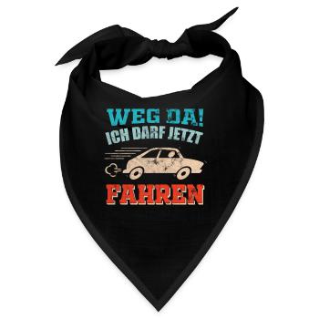 Führerschein Fahrschüler Fahrprüfung - Bandana - Schwarz - Vorne