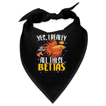 Betta Fisch braucht wirklich alle Bettas Siamese - Bandana - Schwarz - Vorne