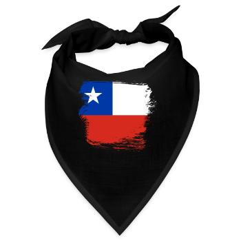 Chile Flagge - Bandana - Schwarz - Vorne