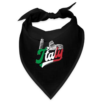 Italien Kolosseum Schiefer Turm Von Pisa - Bandana - Schwarz - Vorne