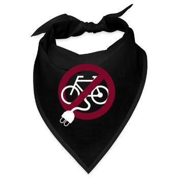 Anti Ebike Radfahrer - Bandana - Schwarz - Vorne