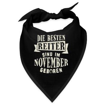 Reiter Geburtstag November - Bandana - Schwarz - Vorne