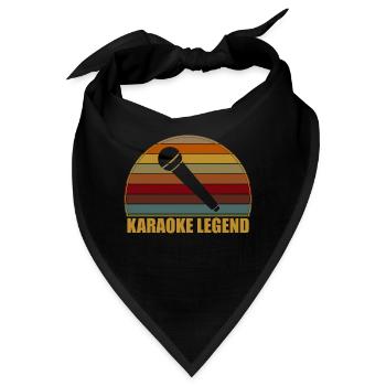 Karaoke Legende Mikrofon Singen Sänger Playback - Bandana - Schwarz - Vorne