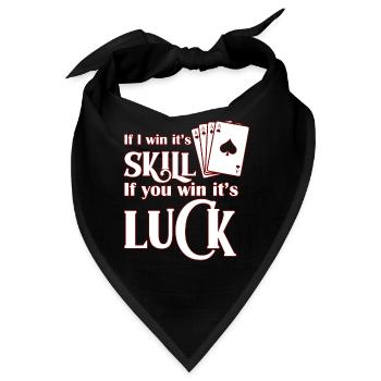 Poker - Bandana - Schwarz - Vorne