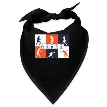 Fechten Fechtsport Fechter Degen Fechttunier - Bandana - Schwarz - Vorne