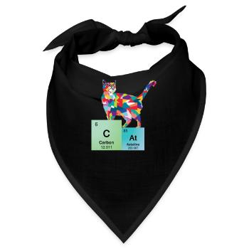 Katze Kätzchen Periodensystem der Elemente Nerd - Bandana - Schwarz - Vorne