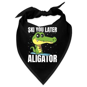 Ski Fahren Lustig - Bandana - Schwarz - Vorne