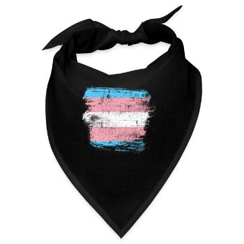Transgender Flagge - Bandana - Schwarz - Vorne