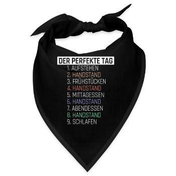 Handstand Turnen Geschenk - Bandana - Schwarz - Vorne