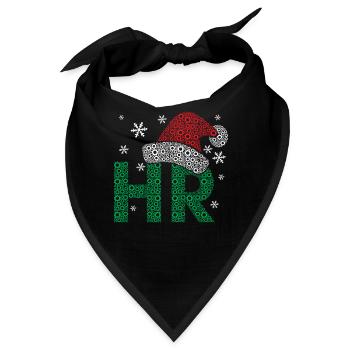 HR Santa Hat Human Resource Management Funny - Bandana - Schwarz - Vorne