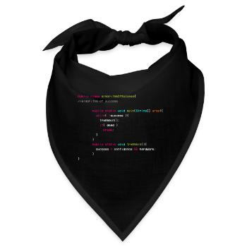 Algorithm Of Success - Coder - Informatiker - Bandana - Schwarz - Vorne