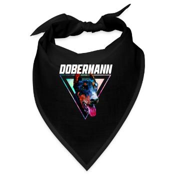 Dobermann - Bandana - Schwarz - Vorne