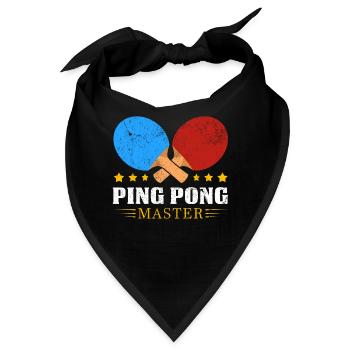PingPong Meister Logo - Bandana - Schwarz - Vorne