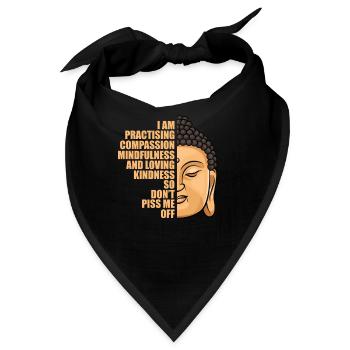 Buddha - Bandana - Schwarz - Vorne
