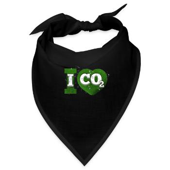 I Love co2 Klimawandel Leugner - Bandana - Schwarz - Vorne