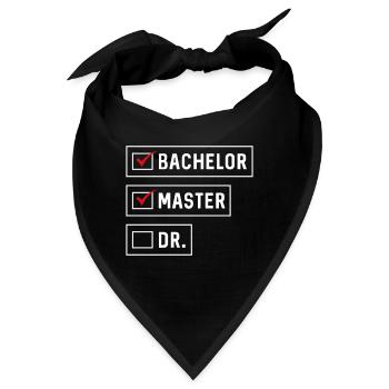 Bachelor Master Doktor Abschluss Checkliste - Bandana - Schwarz - Vorne
