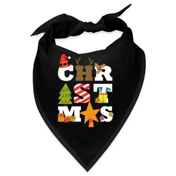 Christmas - Bandana - Schwarz - Vorne