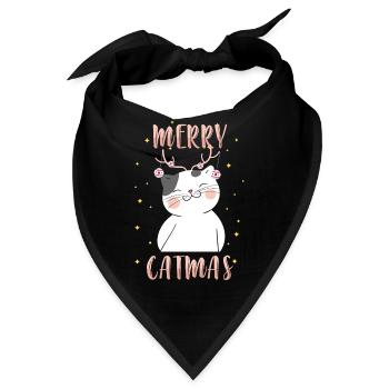 Weihnachten Katze Kater Heiligabend - Bandana - Schwarz - Vorne