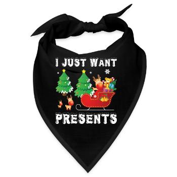 Merry Christmas Christmas Christmas Present - Bandana - Schwarz - Vorne