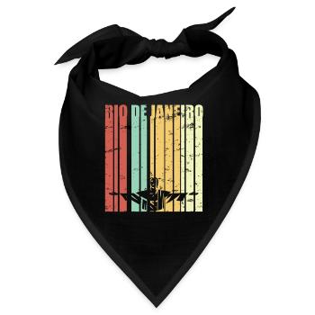 Rio de Janeiro Brasilien Brazil Geschenk - Bandana - Schwarz - Vorne