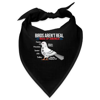 Vögel Aufklärung Überwachung Detektiv Geschenk - Bandana - Schwarz - Vorne