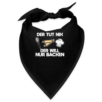 Plätzchen backen Bäcker - Bandana - Schwarz - Vorne