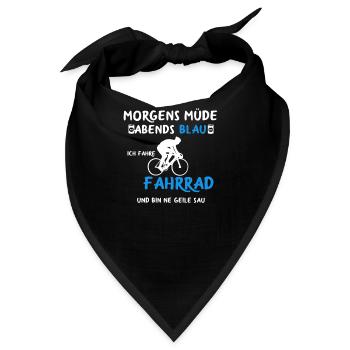 Fahrrad fahrer Fahrradtour Radtour MTB Drahtesel - Bandana - Schwarz - Vorne