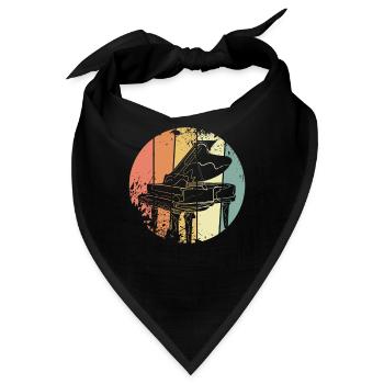 Klavier - Bandana - Schwarz - Vorne