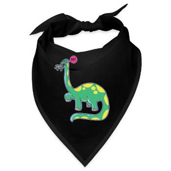 Dinosaurier hat schlechte Laune - Bandana - Schwarz - Vorne