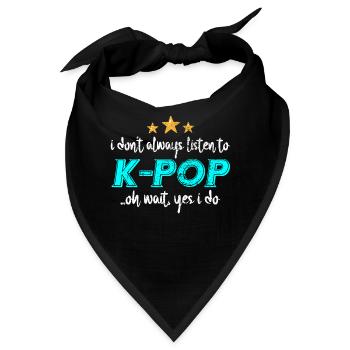 K-Pop - Bandana - Schwarz - Vorne