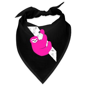 Pink Faultier - Bandana - Schwarz - Vorne