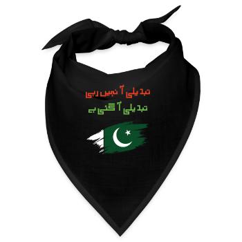 Tabdeeli aa nahi rahi tabdeeli aa gai hai - Bandana - Schwarz - Vorne