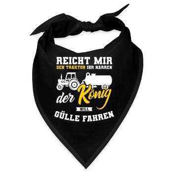 Landwirt Landwirtschaft Traktor Gülle Feld Bauer - Bandana - Schwarz - Vorne