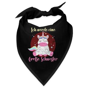 Ich werde eine große Schwester - Bandana - Schwarz - Vorne