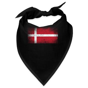 Dänemark Flagge Fahne Dänish - Bandana - Schwarz - Vorne
